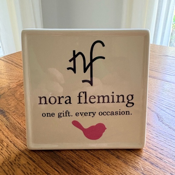 Nora Fleming Other - Nora Fleming Sign - White w/Pink bird “one gift. every occasion.”Retailer only